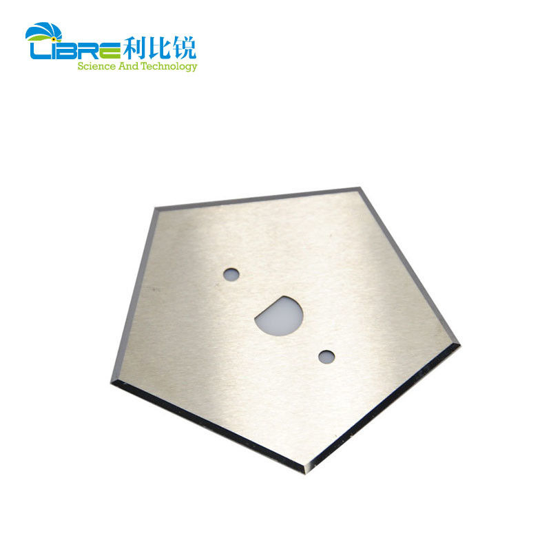 Cuchillo pentagonal de carburo de tungsteno de 0,53 mm con doble cara con 5 bordes de corte y cuchillas de corte industrial