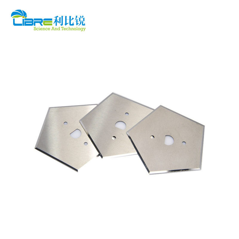 Cuchillo pentagonal de carburo de tungsteno de 0,53 mm con doble cara con 5 bordes de corte y cuchillas de corte industrial