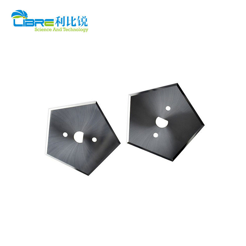 Cuchillo pentagonal 40.9mm HRA89 Hojas de cortador industrial para la máquina de fabricación de bolsas de cemento