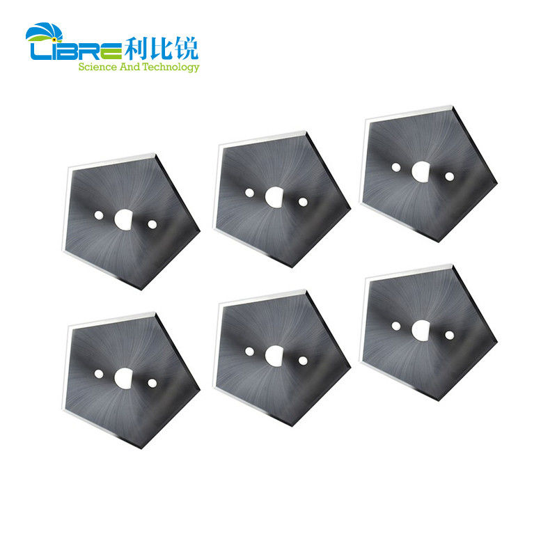 HRA89 Carburo de tungsteno pentagonal con doble cara y 5 filos de corte para cuchillas de hendido industrial de 40,9 mm
