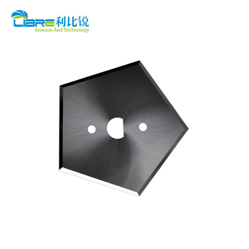 Cuchillo pentagonal 40.9mm HRA89 Hojas de cortador industrial para la máquina de fabricación de bolsas de cemento